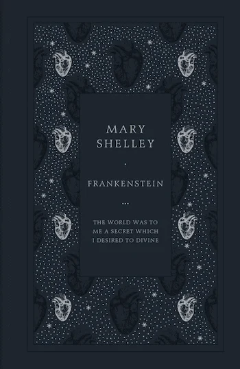 Cover of classic gothic novel, Frankenstein by Mary Shelley