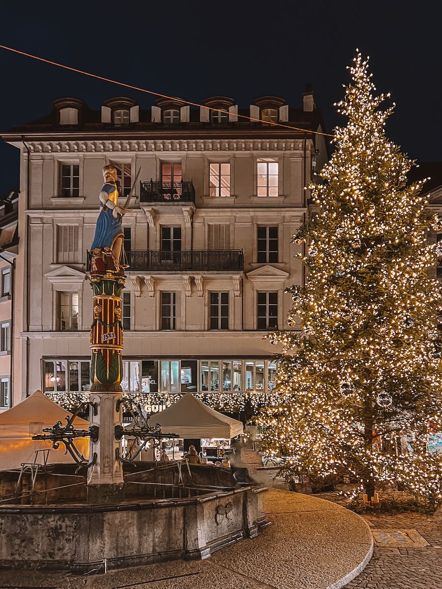 Lausanne Old Town Place de la Palud