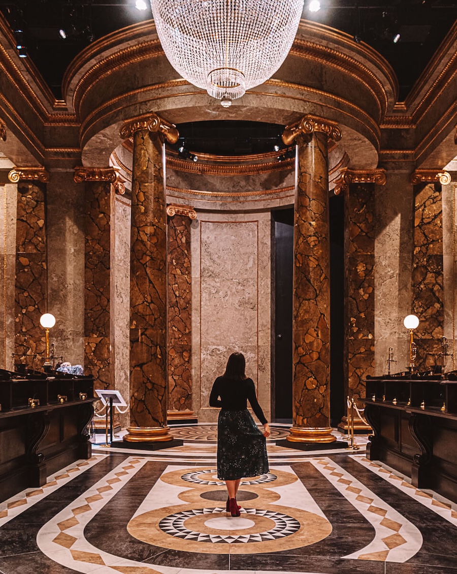 Inside the Gringott's Bank set at the Warner Bros Harry Potter Studio Tour