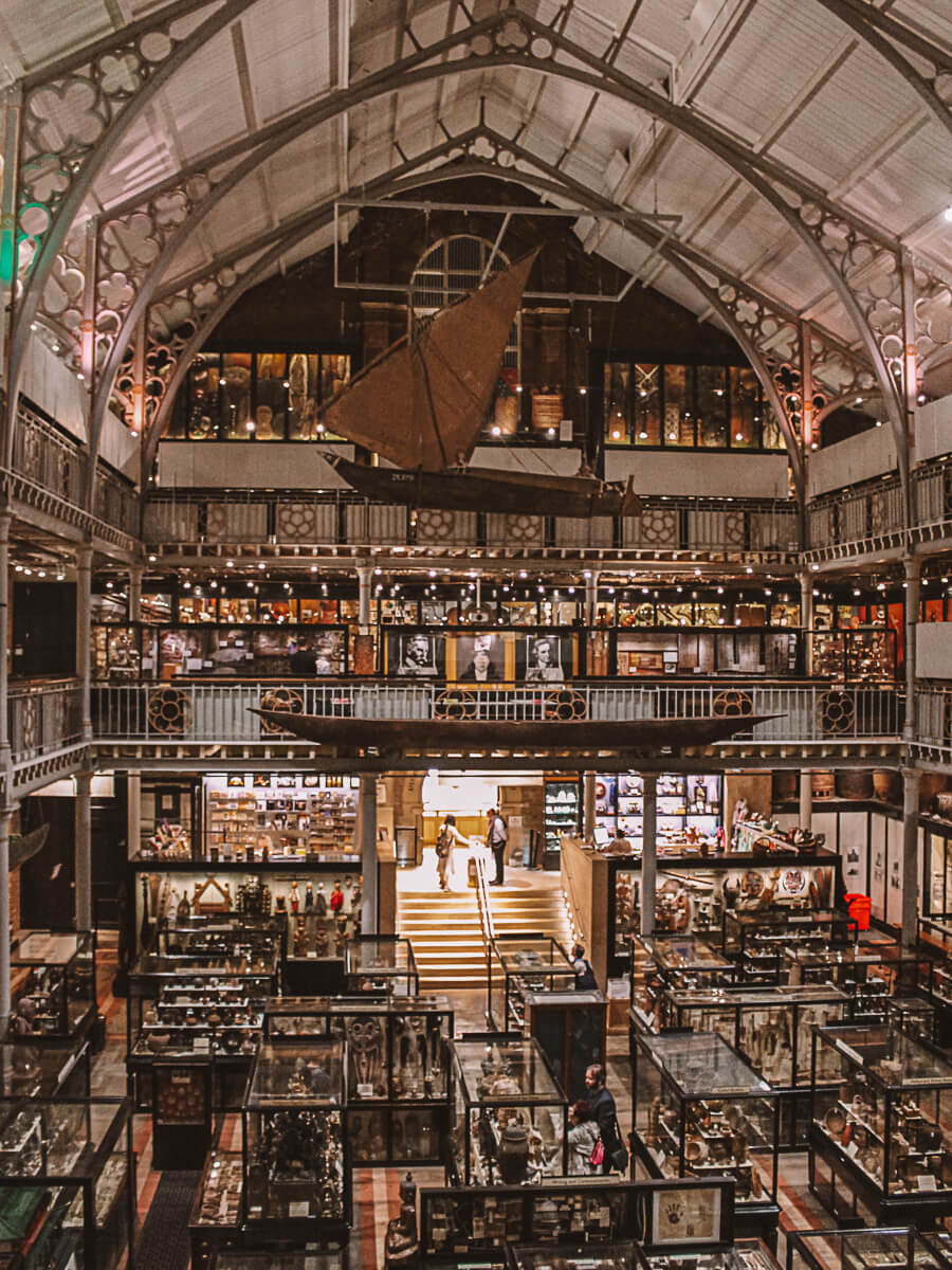 Inside the Pitt Rivers Museum in Oxford