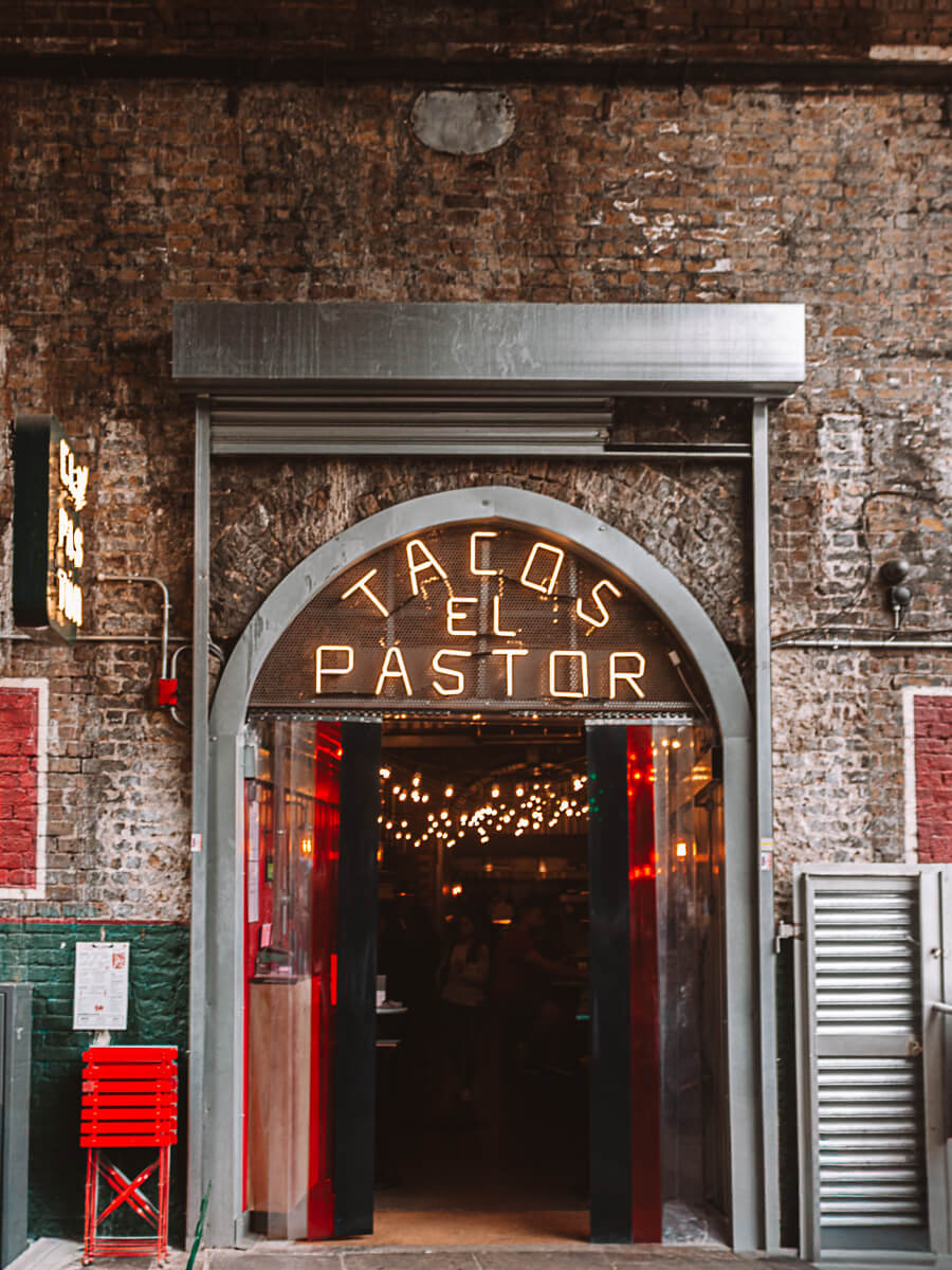 Exterior of El Pastor Taco restaurant, which one served as the exterior for the Leaky Cauldron in Harry Potter and the Prisoner of Azkaban.