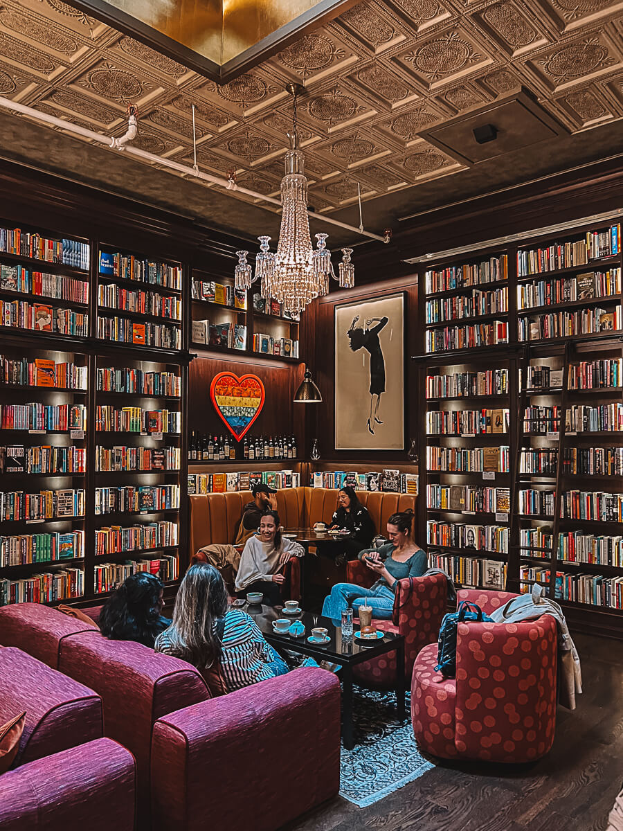 Inside Bibliotheque NYC bookstore