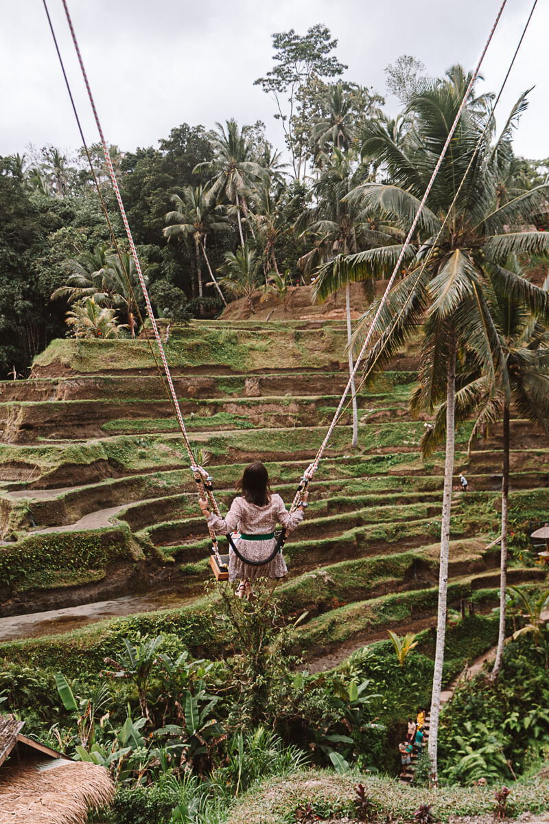 Woman on Tegalalang Rice Paddy Swing